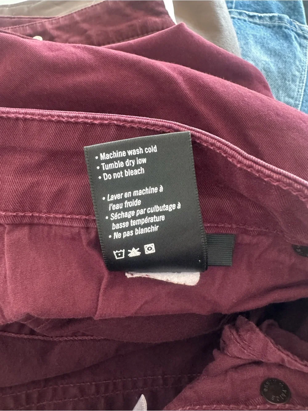 PAIGE Normandie Straight Leg Jean Burgundy/Wine Men's 30 USA